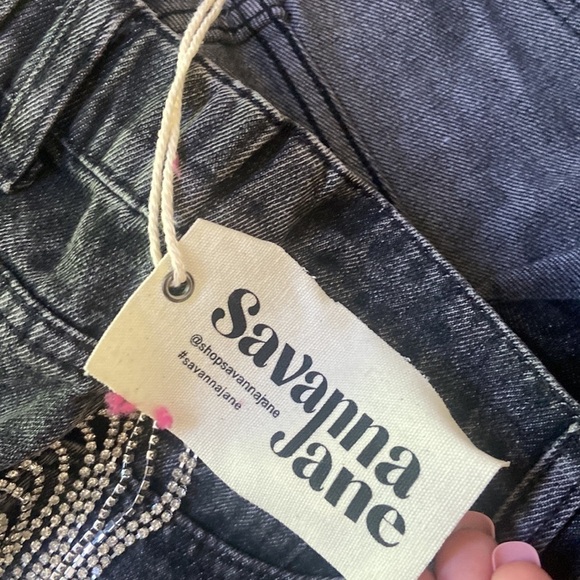 Savanna Jane Fringe Denim Shorts - Picture 7 of 9